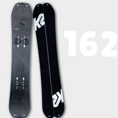 Illustrer l'ensemble de splitboard K2 Marauder 162 disponible en location chez Splitboard QC