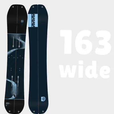 Illustrer l'ensemble de splitboard K2 Marauder 163 wide disponible en location chez Splitboard QC